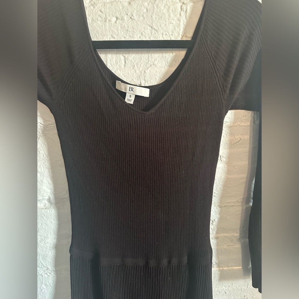BANANA REPUBLIC SCULPTED V-NECK MAXI DRESS Small brown nwot - Picture 2 of 4